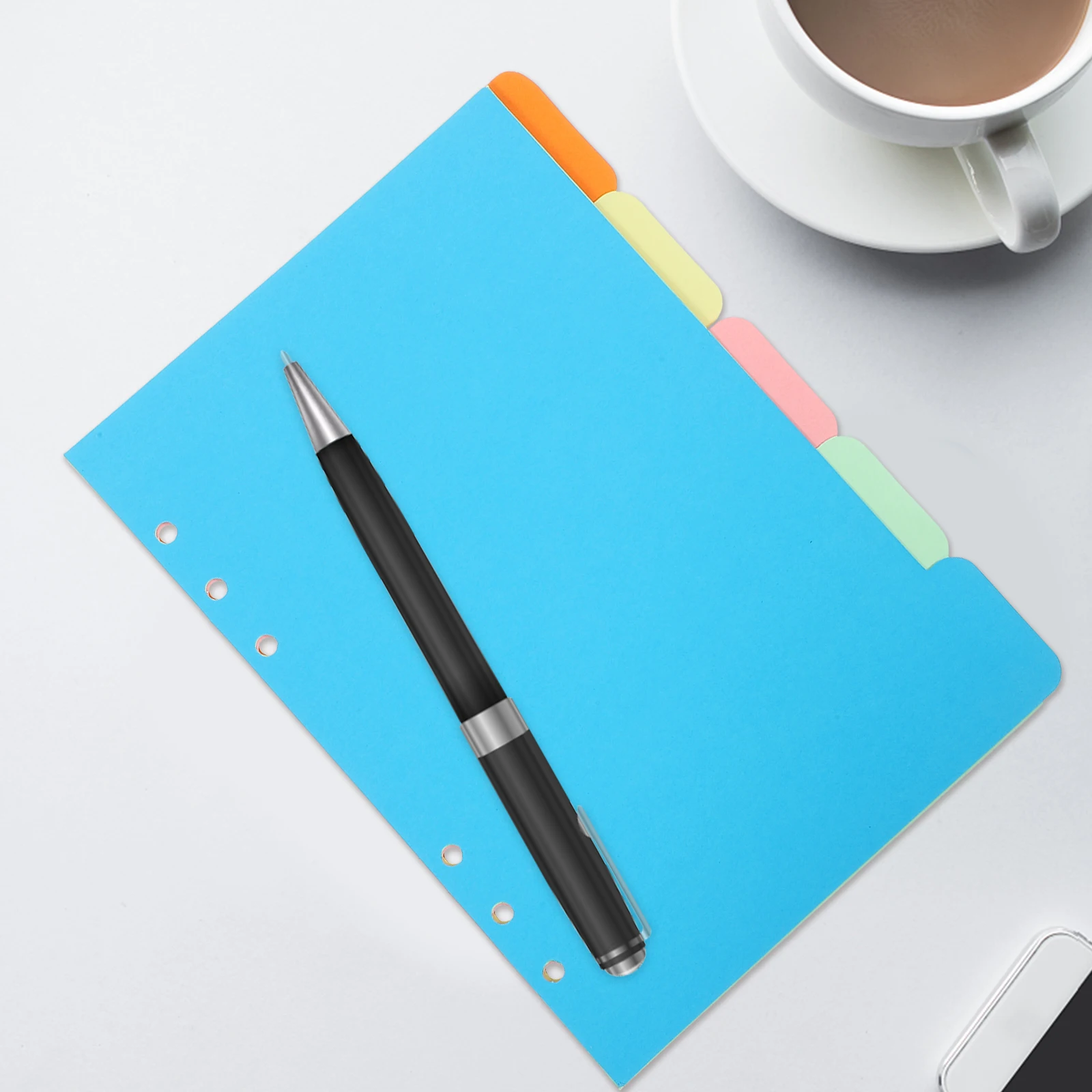 

15pcs Colored Index Dividers Separating Pages Replacement Core Index Dividers Binder Tabs Notebooks Clear Classification