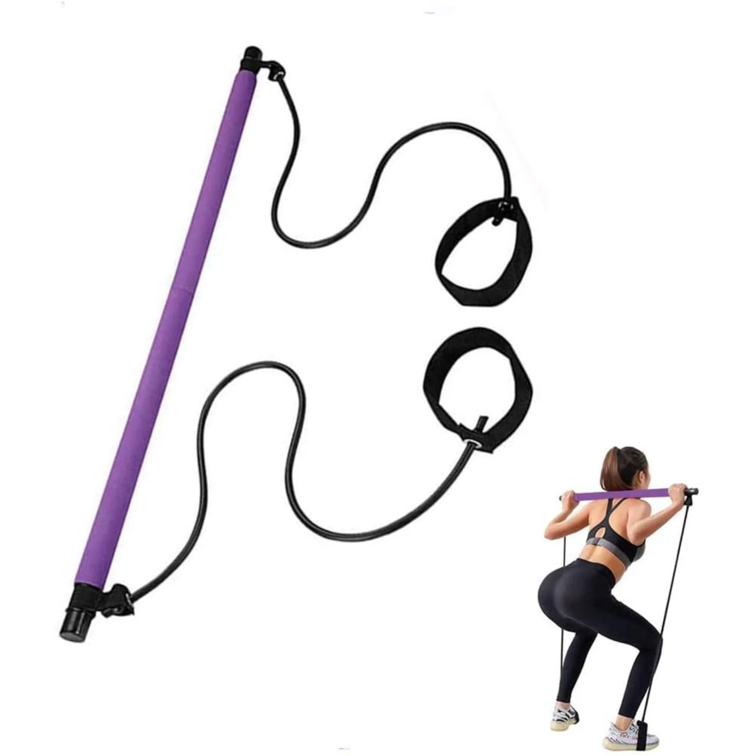

Exercise Stick with Resistance , Yoga Rod Sports Exercise Tool, Gym Portable Total Body Workout, Yoga