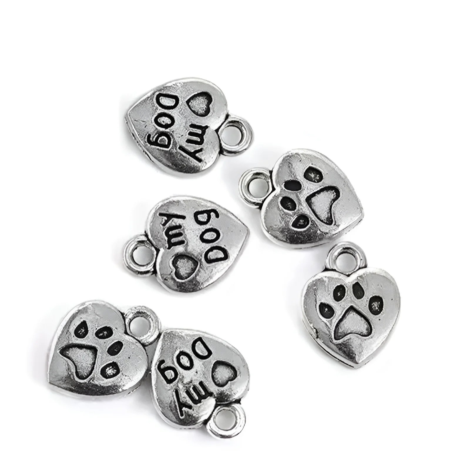 

20pcs 13*10mm Alloy metal heart shaped lovely pendants for jewelry handmade HW2608