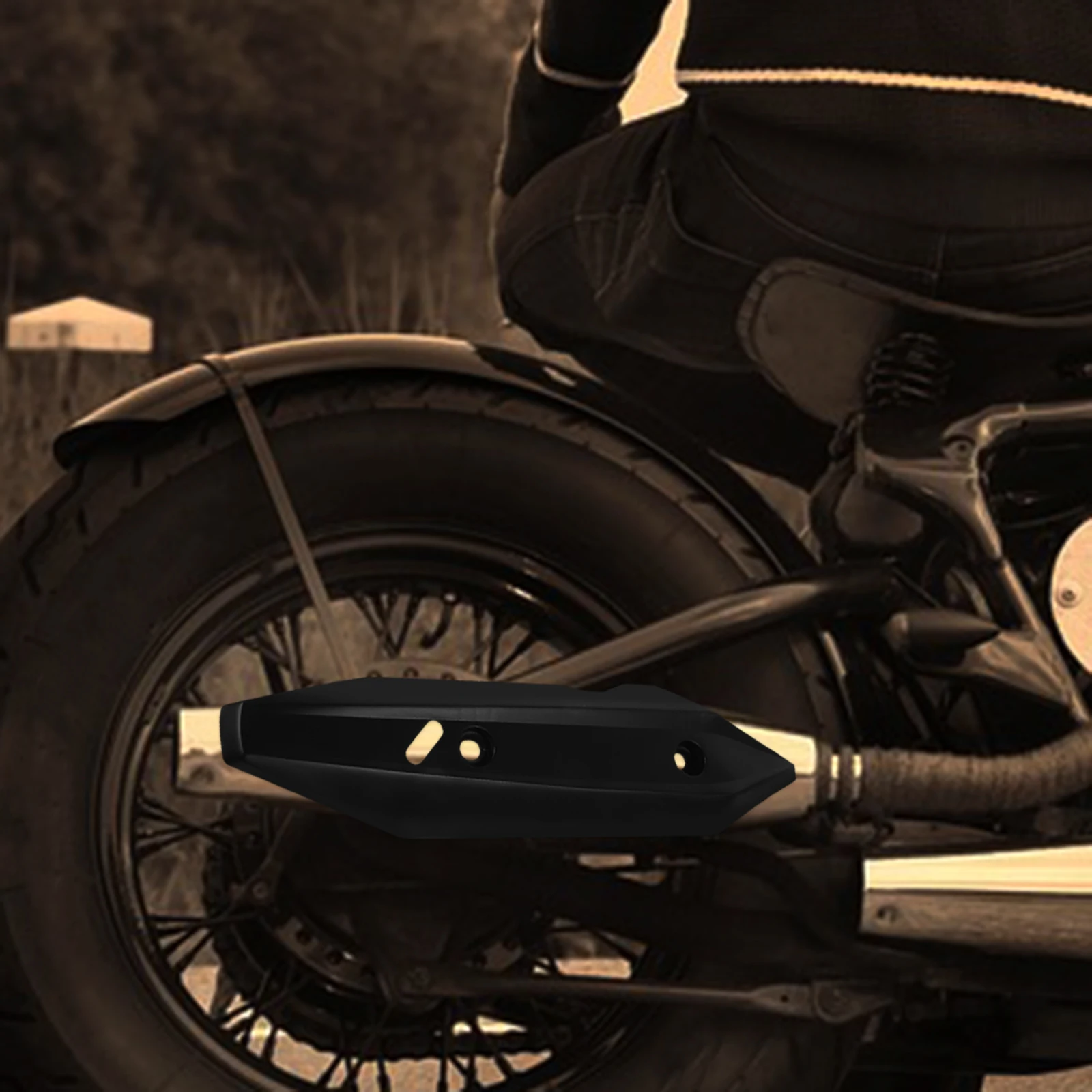

Exhaust Pipe Heat Shield Muffler Guard Tailpipe Cover ABS Universal Motorcycle Accessories Click150 125 Protect Decor