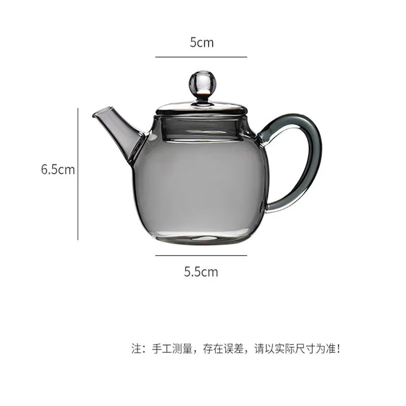150ml Heat-resistant Starry Sky Lid Small Glass Teapot Loose Tea Leaf Herbal Tea Maker One Person Glass Pot Kungfu Set