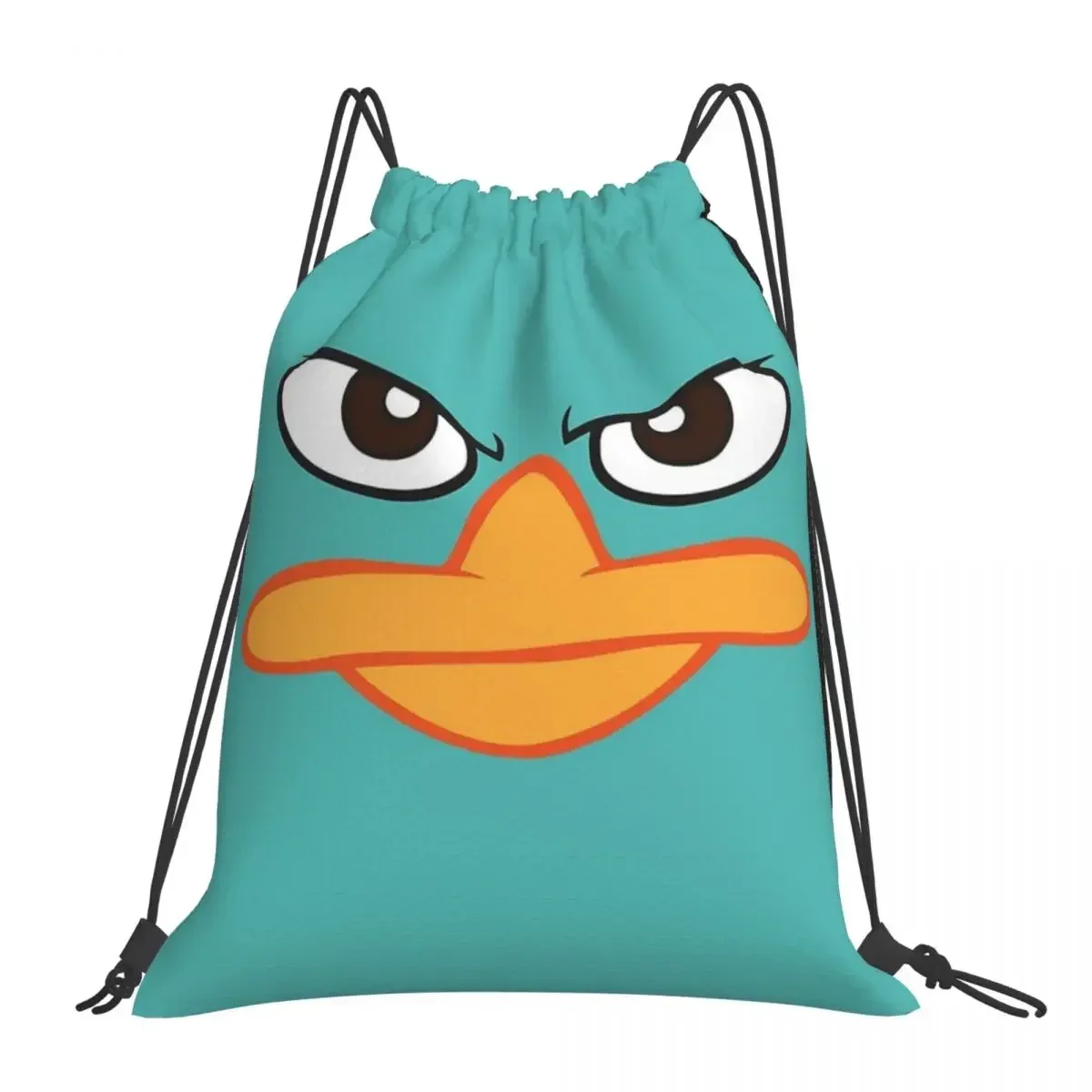 

Perry The Platypus Mask Backpacks Portable Drawstring Bags Drawstring Bundle Pocket Sports Bag BookBag For Travel Students