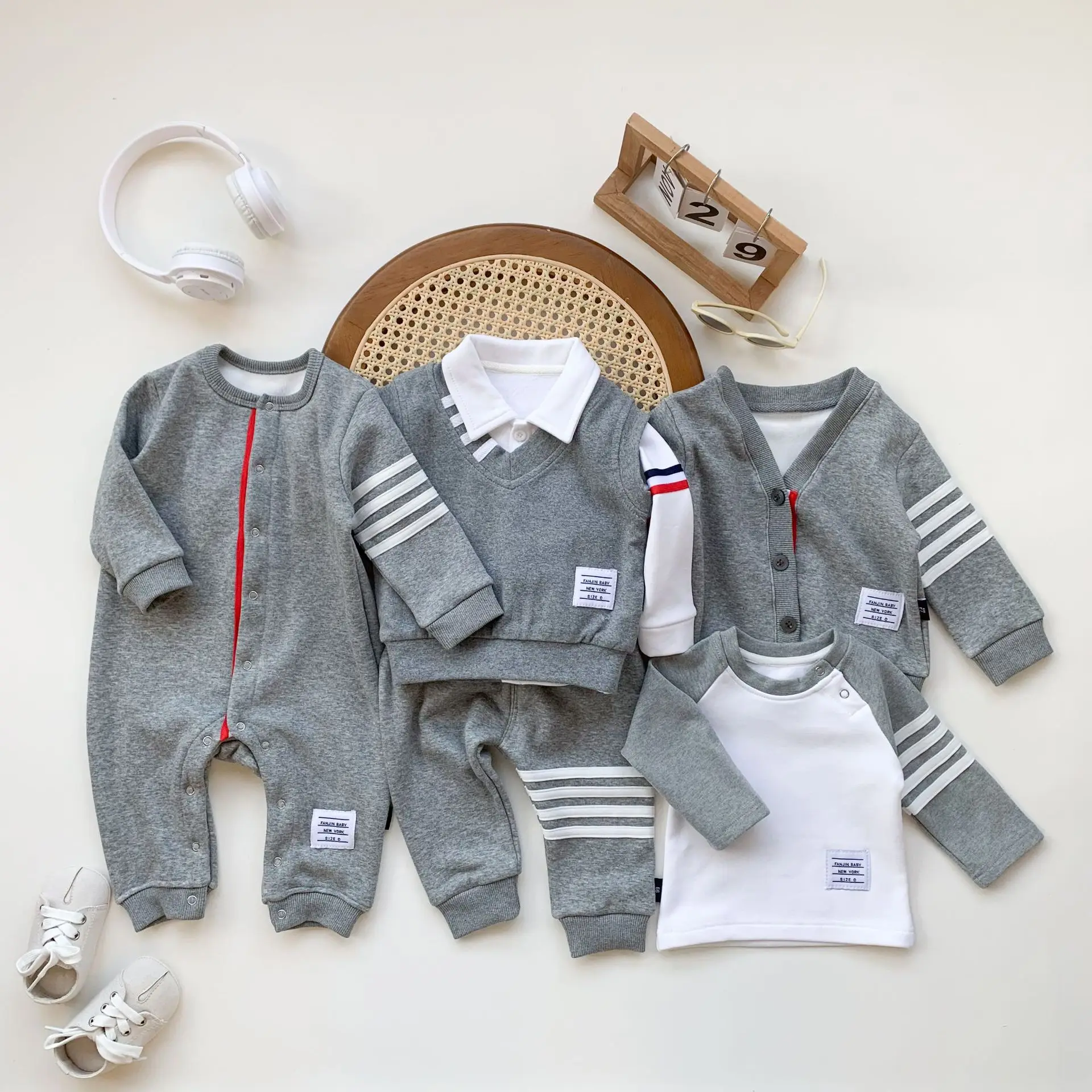 ~~ infant multi-piece set newborn pants cardigan shirt T-shirt onesie men's and women's treasure T * B trendy velvet