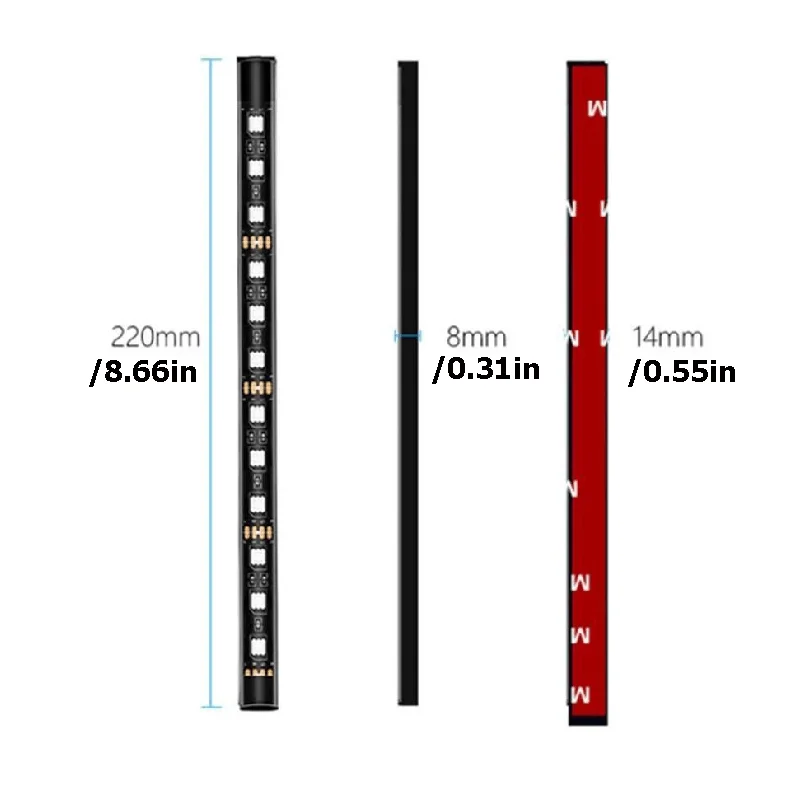 Upgrade Your Motorcycle with 12-Motor LED Strip Lights - Multi-Color Accent Glow Neon Lighting! Ws Led pixel controller Wsb Ws