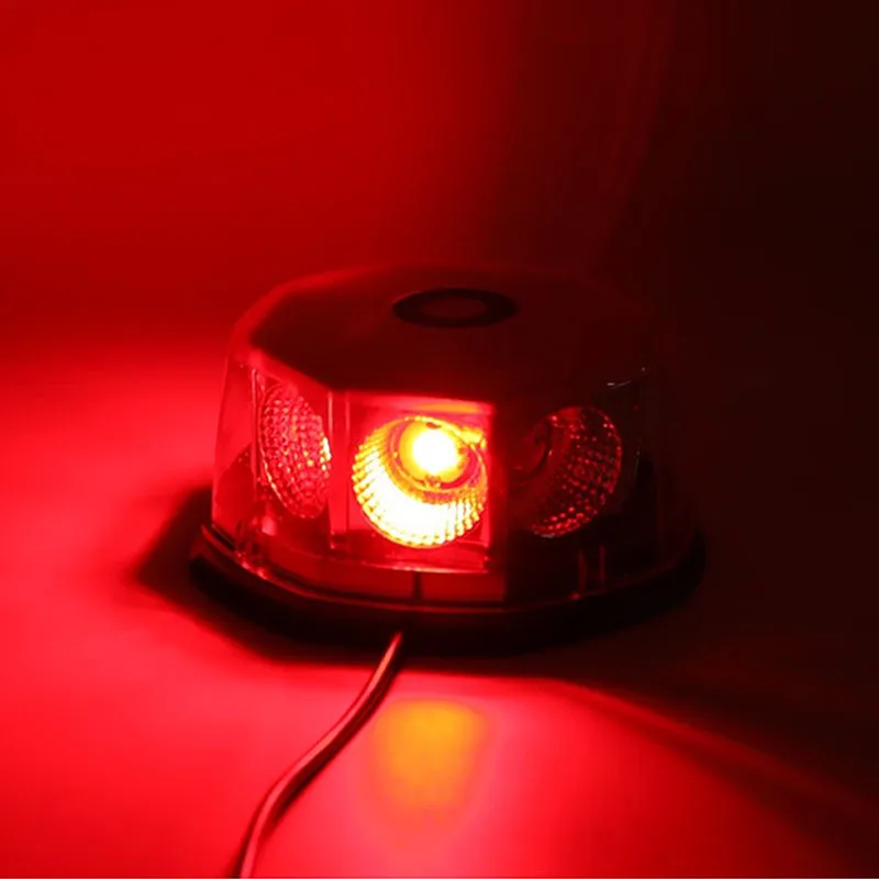 ضوء الشرطة وامض منارة ستروب إنذار إشارة COB LED تحذير مصباح الطوارئ المغناطيسي الأحمر الأزرق سقف شاحنة السيارة #6