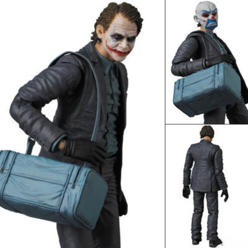 Mafex 015 Joker Heath Ledger Dark Knight Batman Movable Articulated Model SHF Collectible Model Children's Toys Halloween Gifts