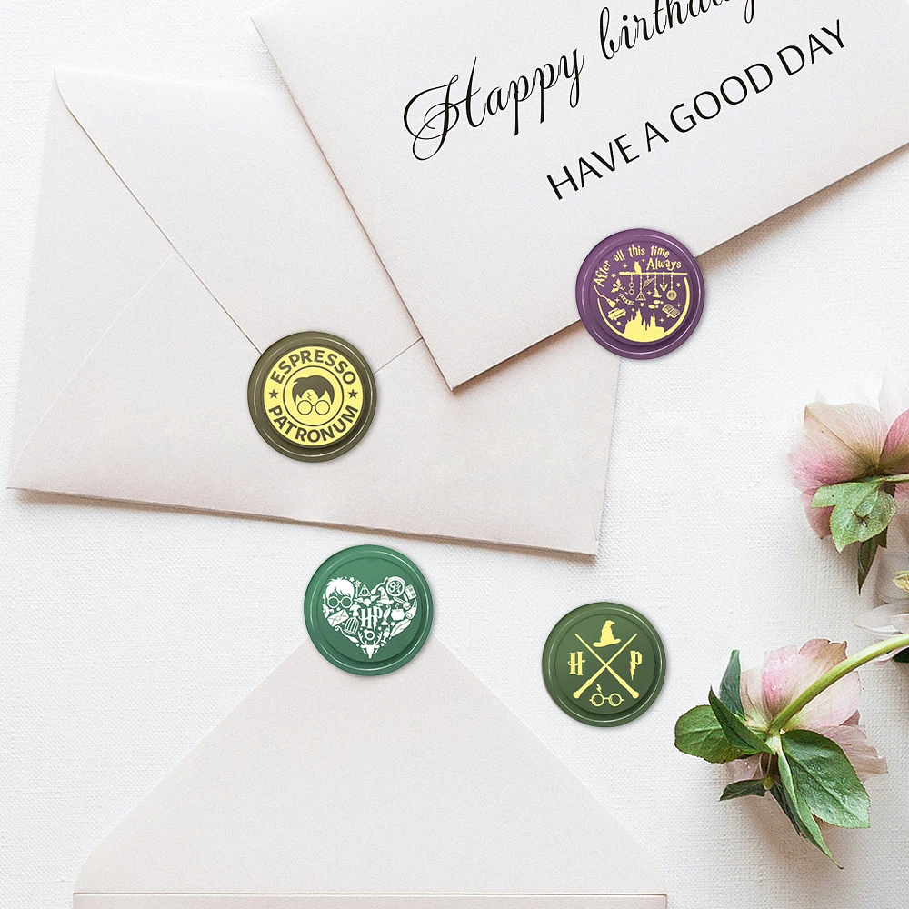 Magical Boy Series Wax Seal Stamps Eagle and Book Halloween Patterns for Decorating Wedding Parties Envelopes Invitations