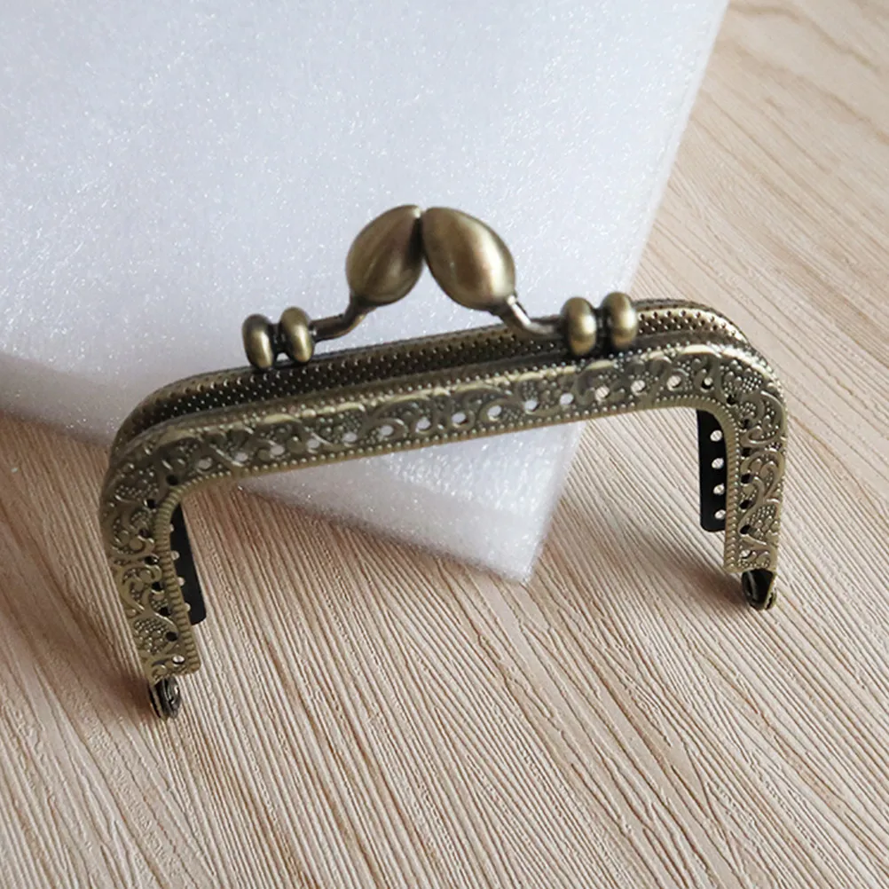 15Cm Square Embossed Water Dripper Purse Frame Metal Clutch Frame DIY Handbag Making Accessories Light Weight Rust Resistant