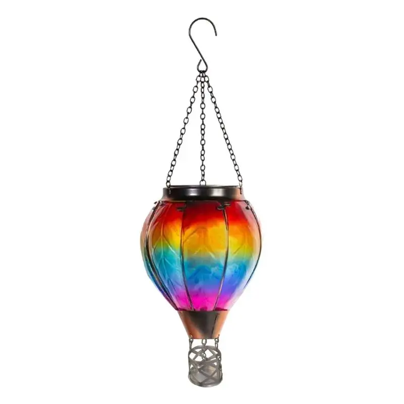 

Solar Powered Hot Air Balloon Solar Lanterns Colorful Hot Air Balloon Hanging lamp Outdoor Landscape Garden Decorative Lights