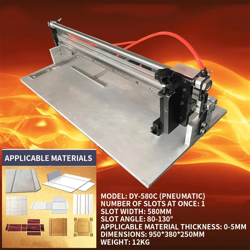 Tabletop Pneumatic Manual Sample Cutter Gift Box Gray Cardboard V-Groove Machine 80-130° Slotting