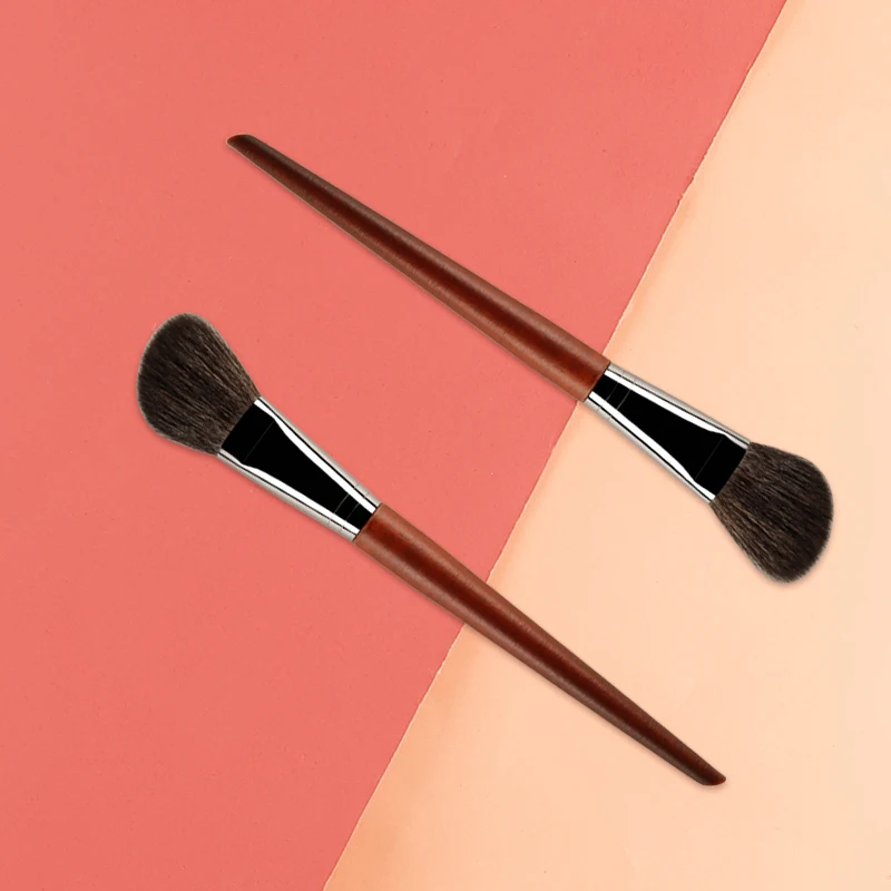 Mydestiny Makeup diagonal powder blusher Brush- Wooden Handle Series-Goat&Synthetic Hair Brushes Beginer Makeup Tools-Cosmetic