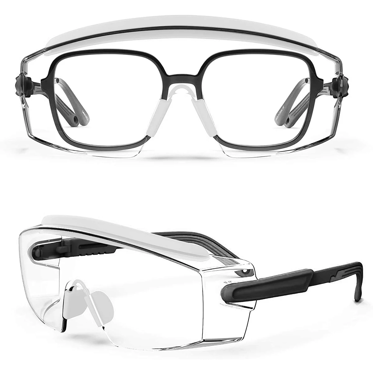 Überbrille Anti-Beschlag-Schutzbrille ANSI Z87.1 Zertifiziert Schwarz Umfassender Augenschutz für Männer Frauen Arbeit HM5