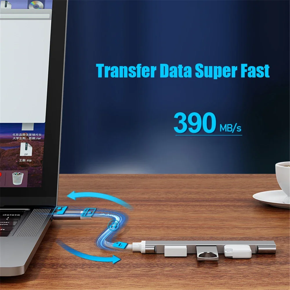 USB-Разветвитель USB Type-C 3,0, 4 порта, OTG, для HUAWEI, Xiaomi, Macbook Pro, 13, 15, Air Pro, аксессуары для компьютеров