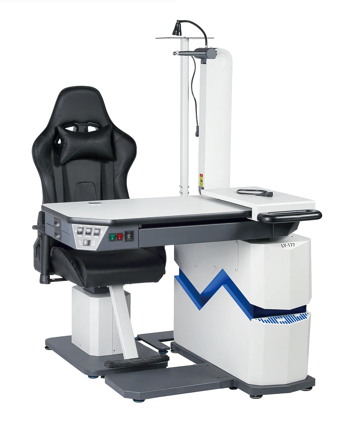 

LY-177 Ophthalmic Unit Table with Motorized Chair Electric Instrument Stand for Optical Clinic Auto Refractometer Phoropter