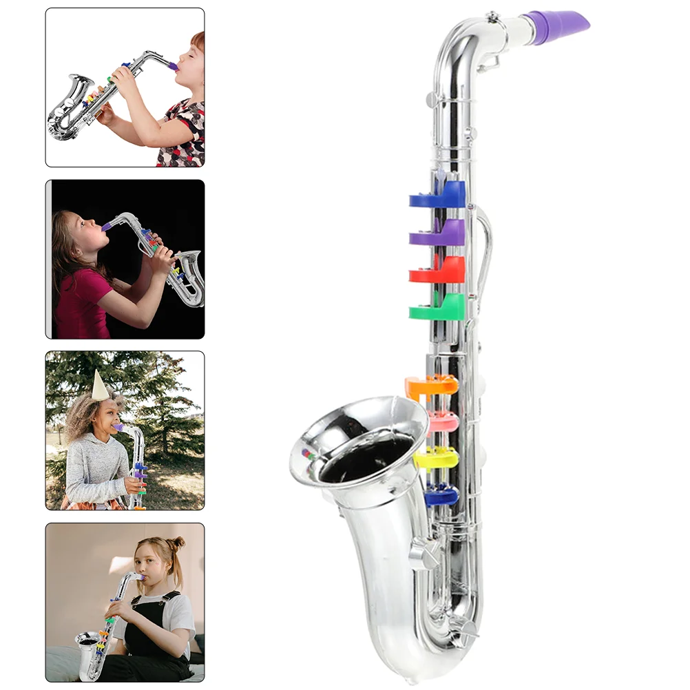 Children's Musical Instrument Sax Plaything Toy Saxophone Learning Kid Plastic Simulated Instruments Imitation Toys