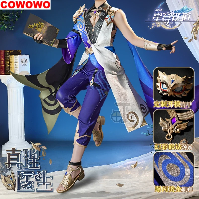 

COWOWO Honkai: Star Rail Dr. Ratio Game Suit Handsome Uniform Cosplay Costume Halloween Carnival Party Role Play Outfit Men