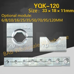 Pince hydraulique YQK-120 6-120mm moule hexagonal une paire de modules en option pour pince à sertir hydraulique manuelle