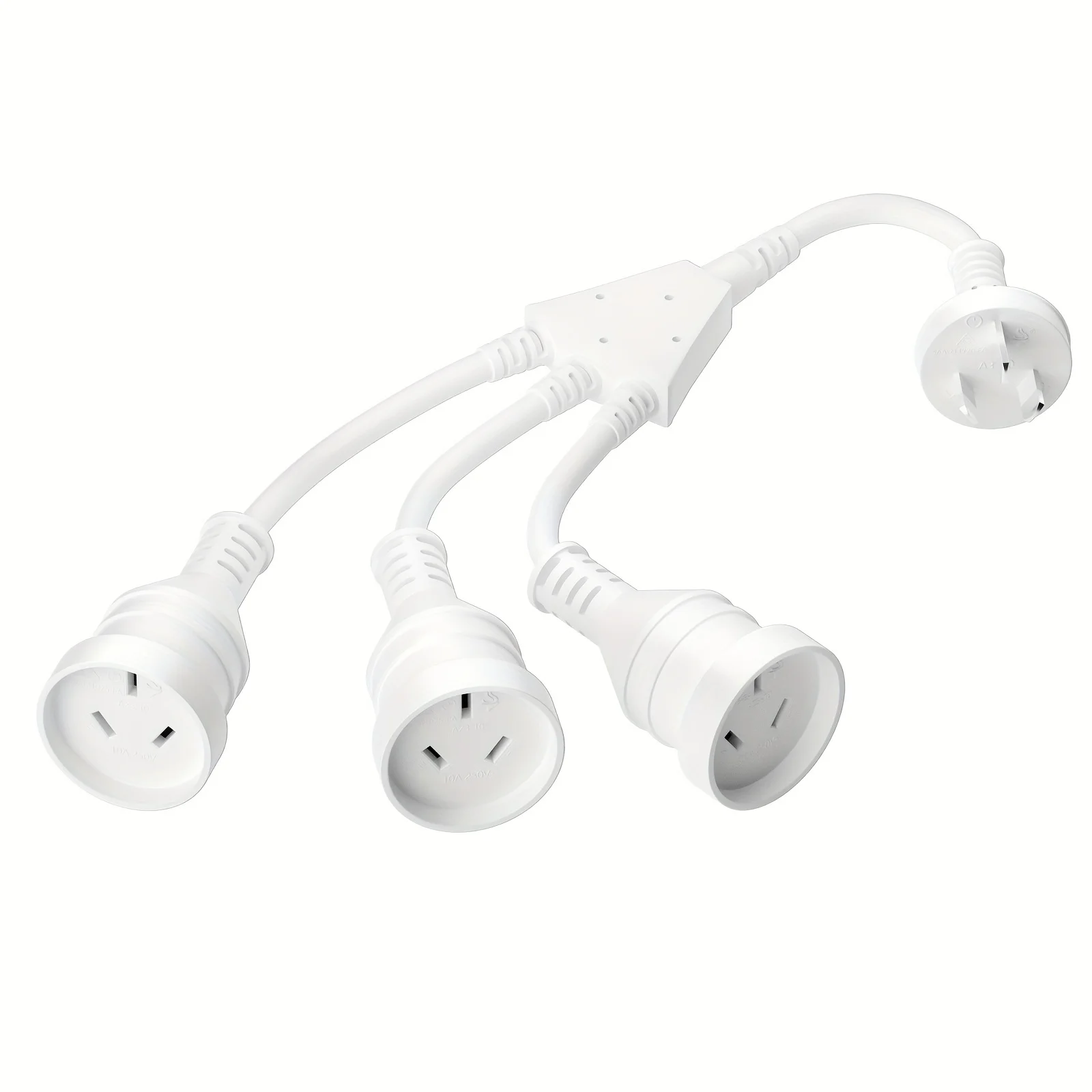 سلك تمديد 30 سم، زوج واحد من 3 سلك تمديد الطاقة، قابس 3 دبابيس، سلك تمديد مرن متين للمكتب المنزلي، 2500 وات، 250 فولت، 10 أمبير