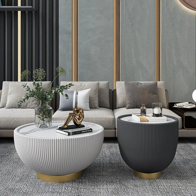 

Aesthetic Nordic Clear Side Table Nordic Round Metal Floor Modern Coffee Table Living Room Apartamento Mesa Auxiliar Furniture