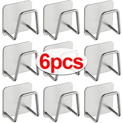 1-5pcs Kitchen Stainless Steel Sink Sponges Holder Self Adhesive Drain Drying Rack Shelf Household Wall Hooks Storage Organizer