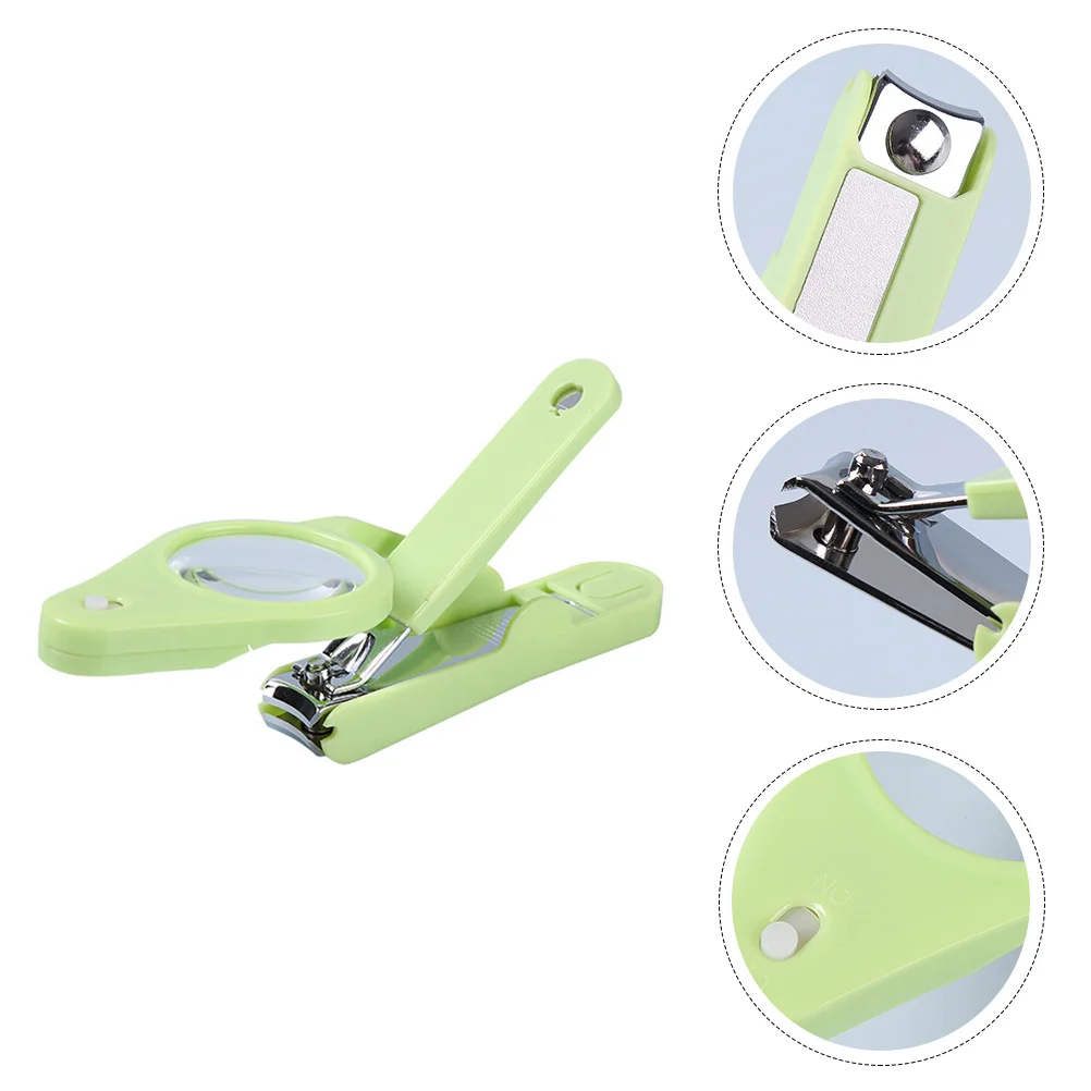 

Nail Clippers Cutters with Light Kids Cat Paw for Women Magnifying Green Finger Child
