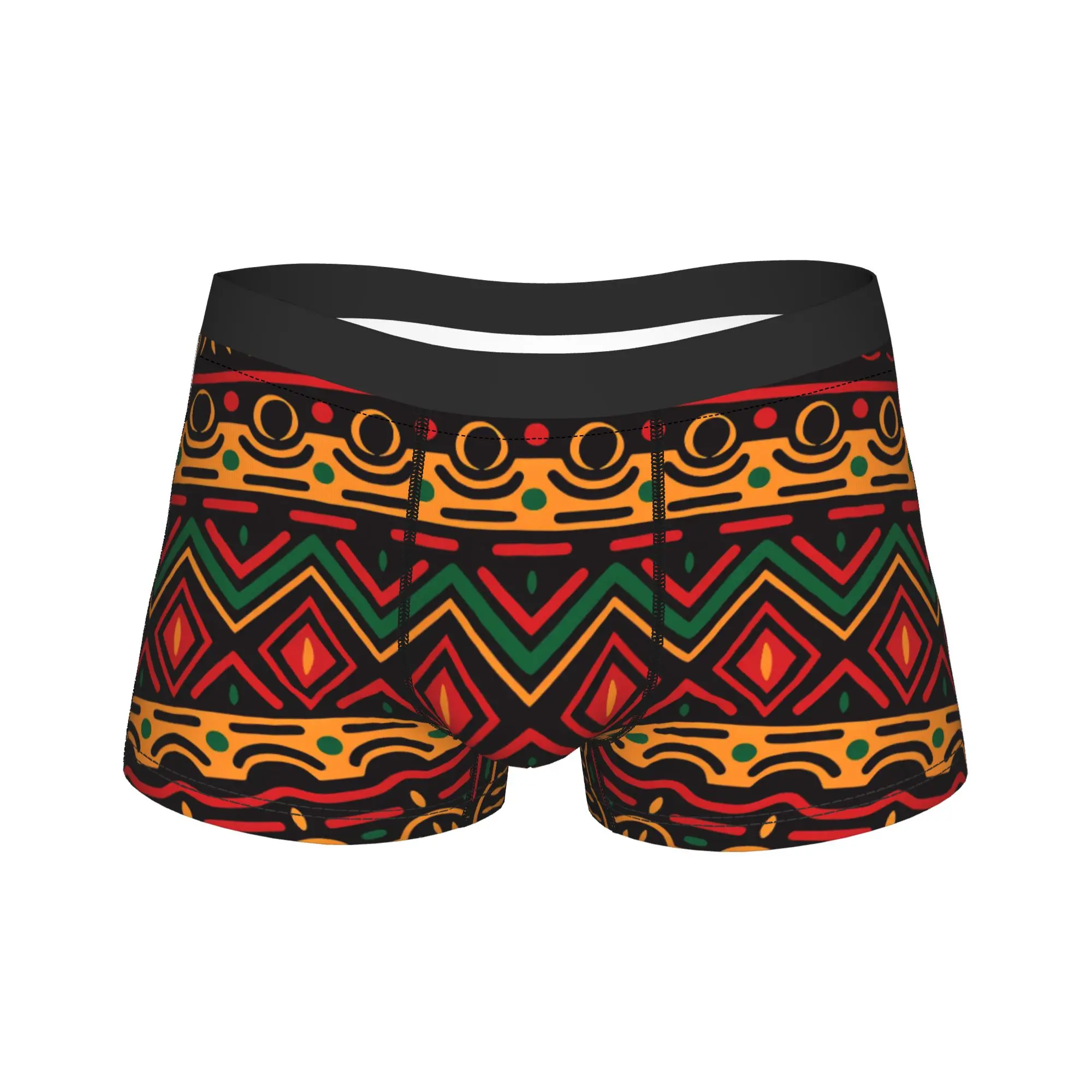 African Tribal Patterns Boxershorts Pouch Underwear High Quality Printing Shorts Briefs Comfortable Men Underpants Plus Size 2XL