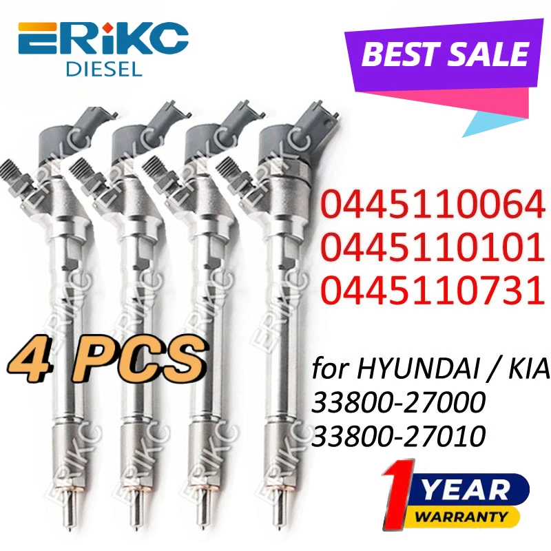 

0445110064 Diesel Engine Injector 0445110101 Sprayer Nozzle Assy 0445110731 Engine Parts for HYUNDAI KIA 33800-27000 33800-27010