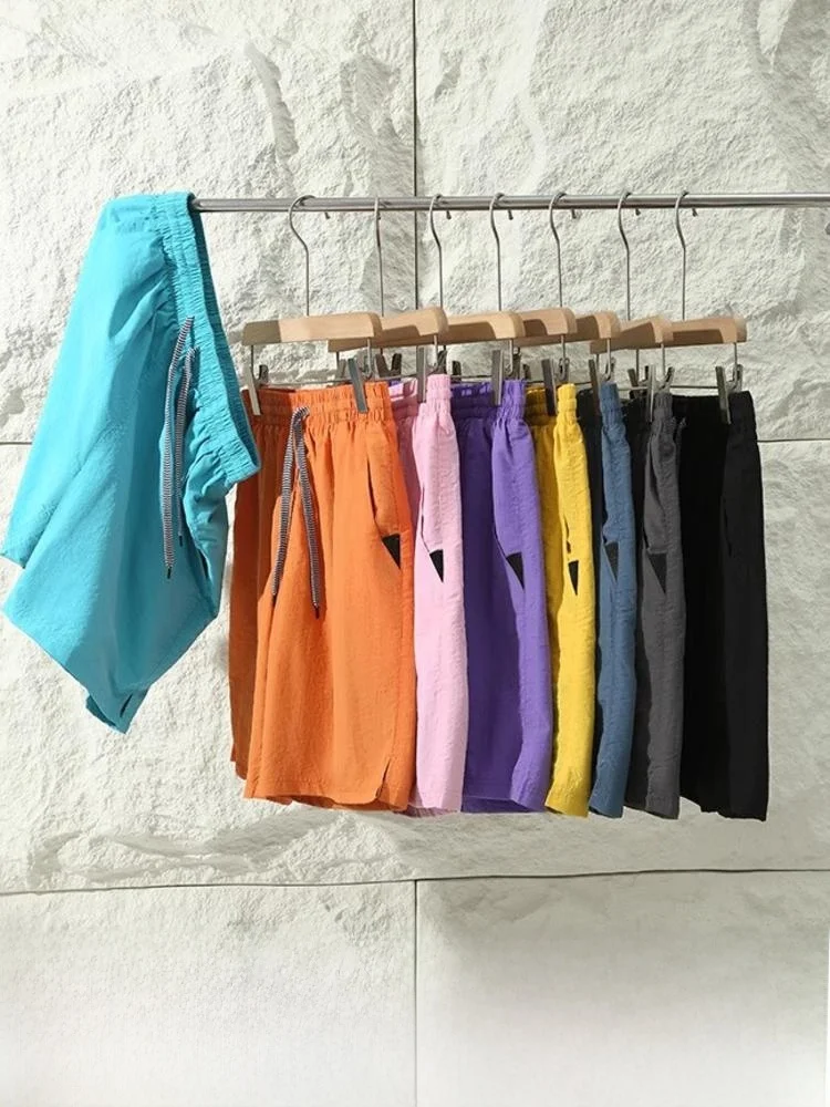 

Qui Dry Outdoor orts ex Lightweight Summer Casual Pants Straight Leg Elastic Waist mid Waist ort Length Color