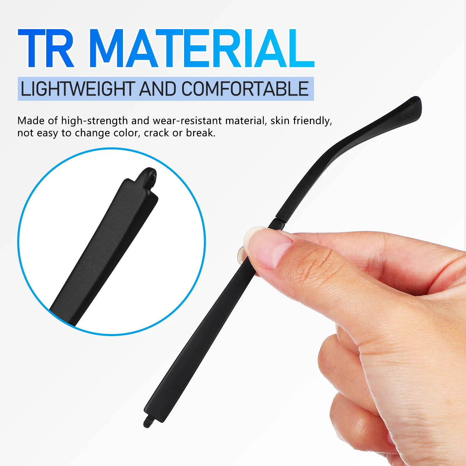 اكسسوارات النظارات النظارات استبدال الأسلحة أجزاء المعبد العالمي Tr إطارات إصلاح ملكة جمال #4