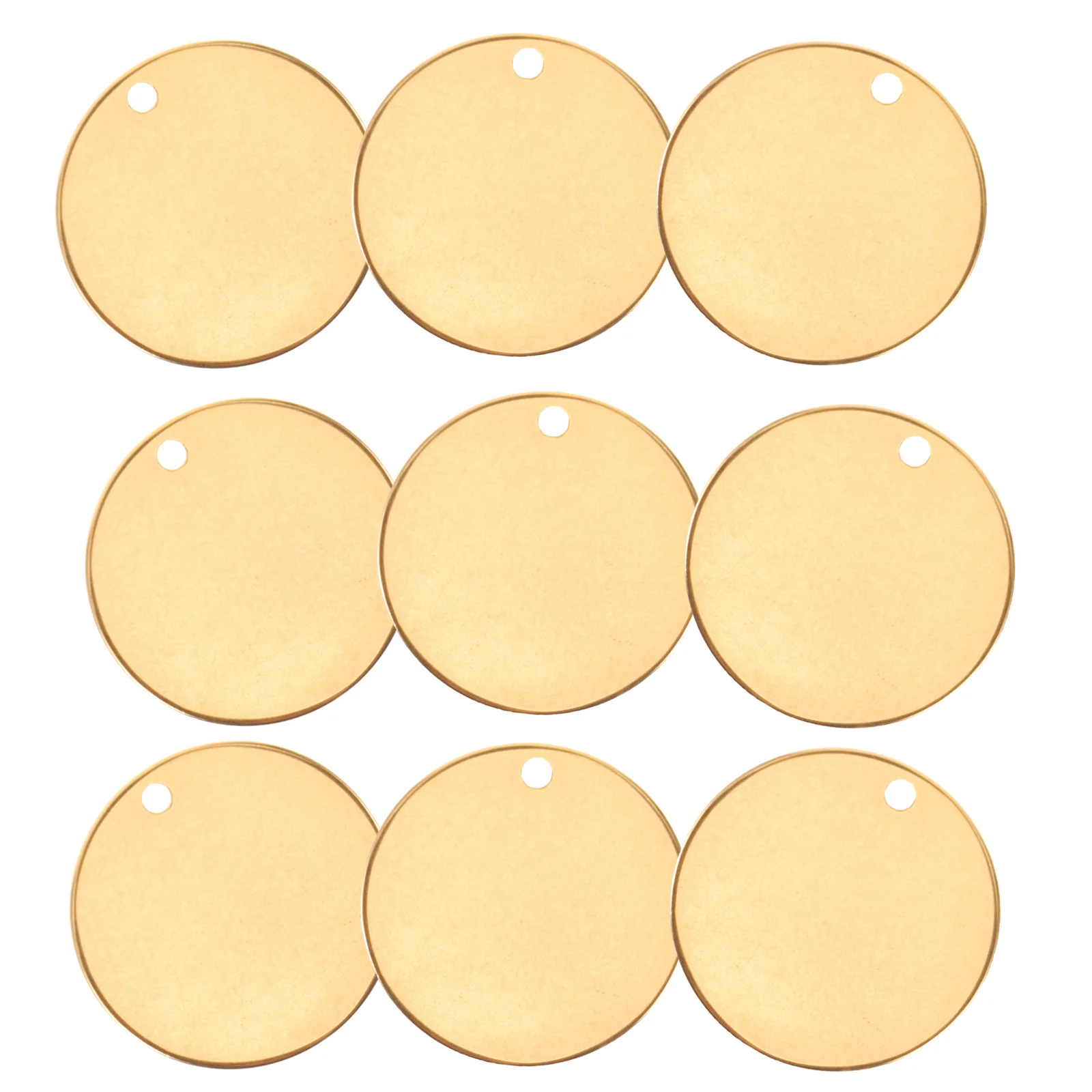 10개 스테인리스 스틸 원형 블랭크 태그 금속 각인 블랭크 DIY 쥬얼리 펜던트 키체인용