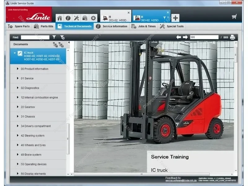 Newest Linde Pathfinder 2020.01 forklift truck Diagnostic Software+ truck Doctor+ LSG 2025.03 unexpire Patch Linde Parts Catalog
