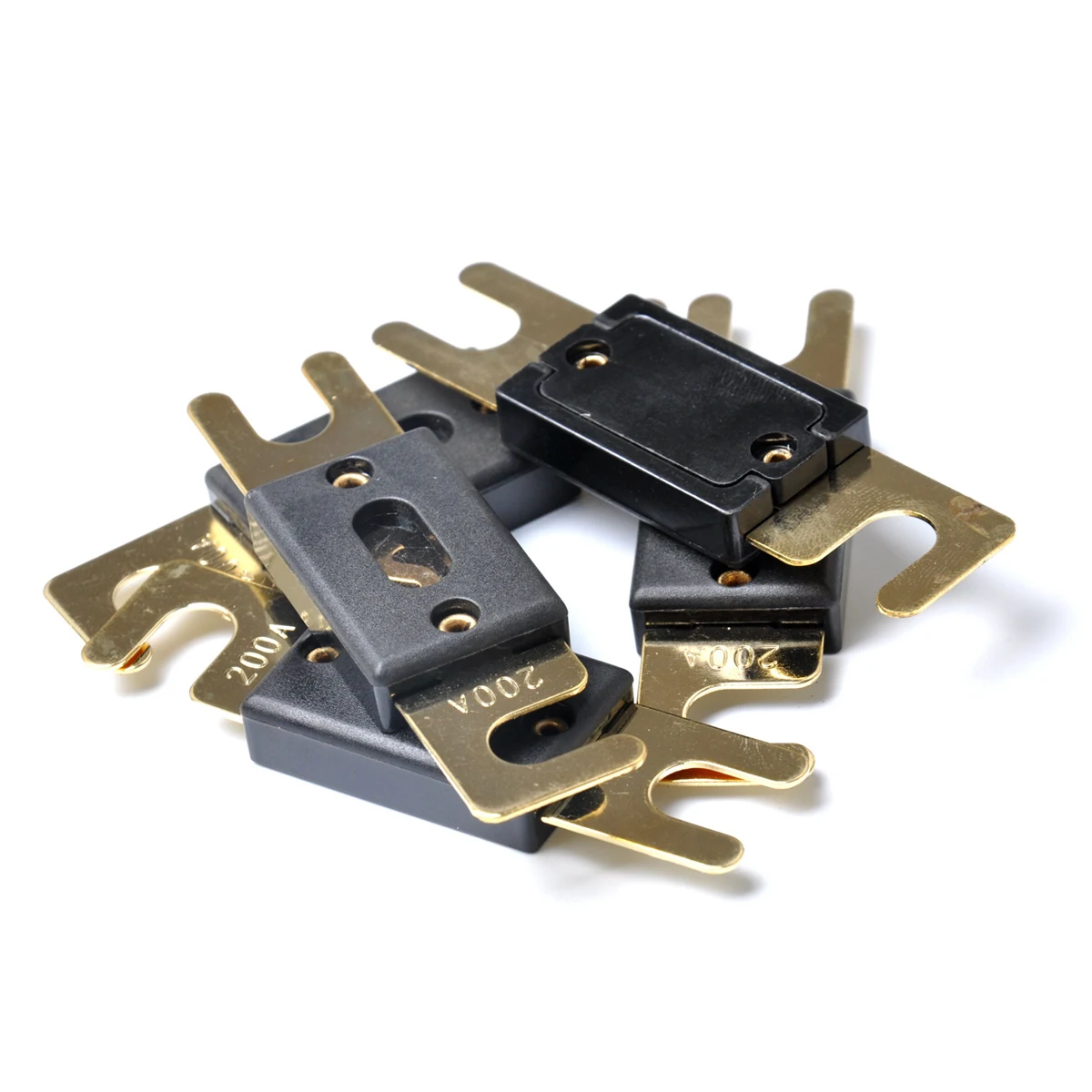 

5pcs Anl 200Amp Gold Plated Overcurrent Protection Car Fuse For Controller Wire High Quality Electrical Fuse For Cars
