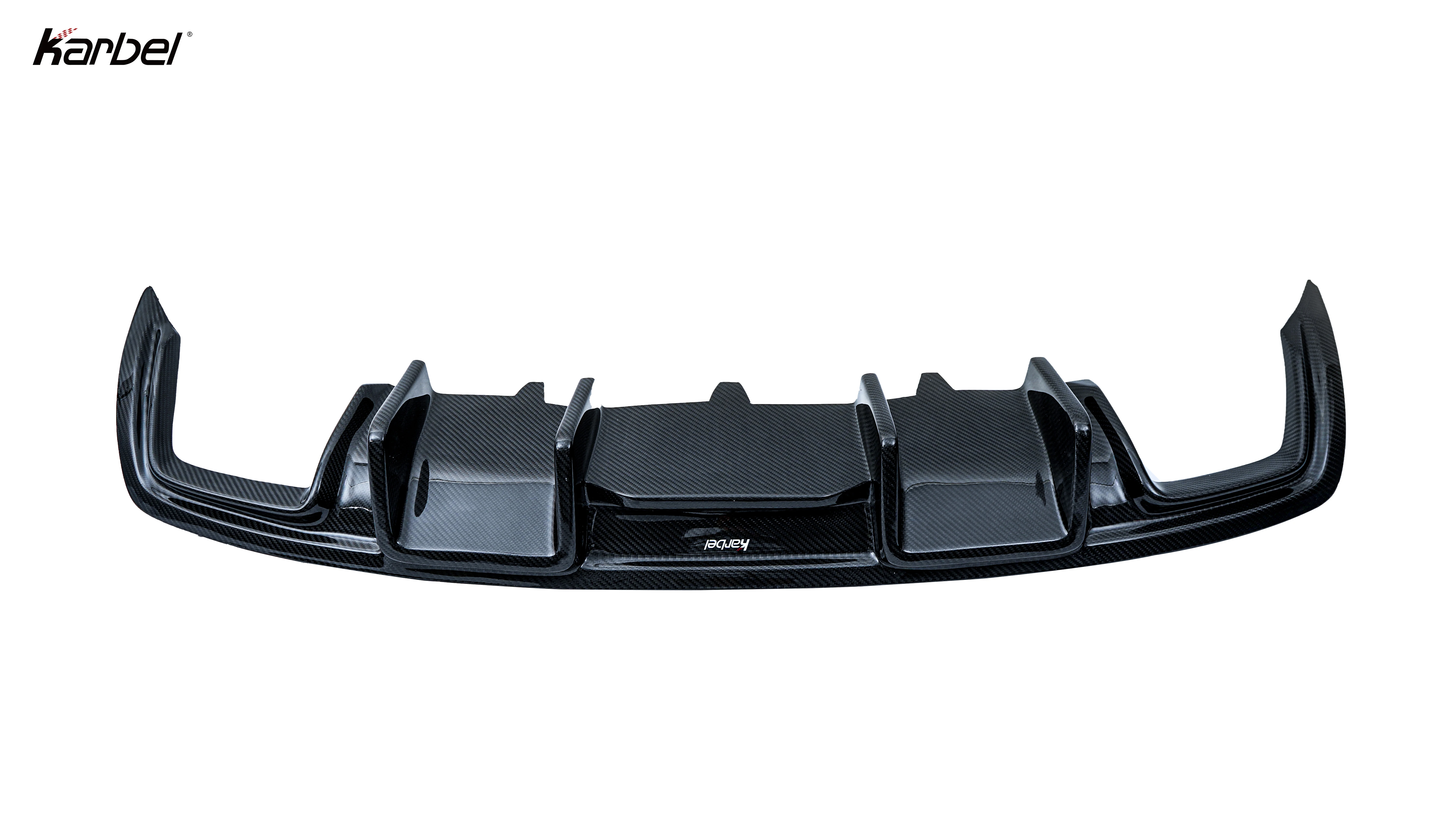 Karbel Diffusers Kb Style Dry Carbon Fiber Look  Rear Bumper Diffuser for Audi A5 B8.5 Standard 2014-2016 view 2