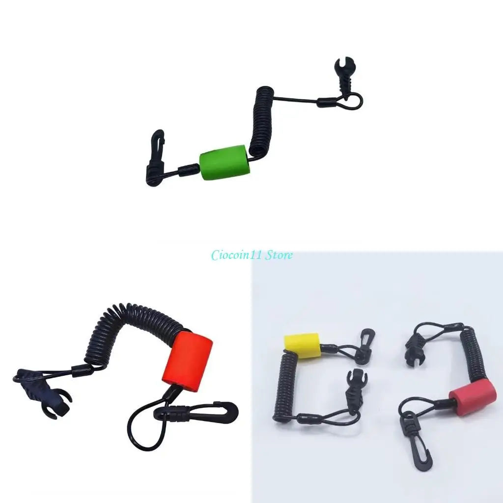 

Y1UB High Plast Plastic Safety Key Lanyard Easy Установите безопасность ключа Lanyard Водонепроницаемый ключ Lanyard Clip для