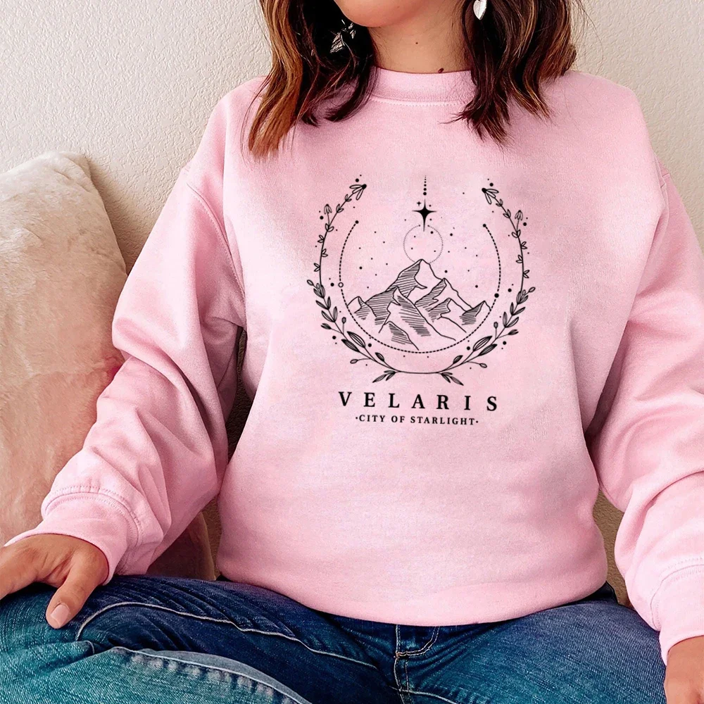 Velaris Sweatshirt The Night Court Hoodies Court of Thorns and Roses Sweatshirt Women Hoodie SJM City of Starlight Pullovers Top