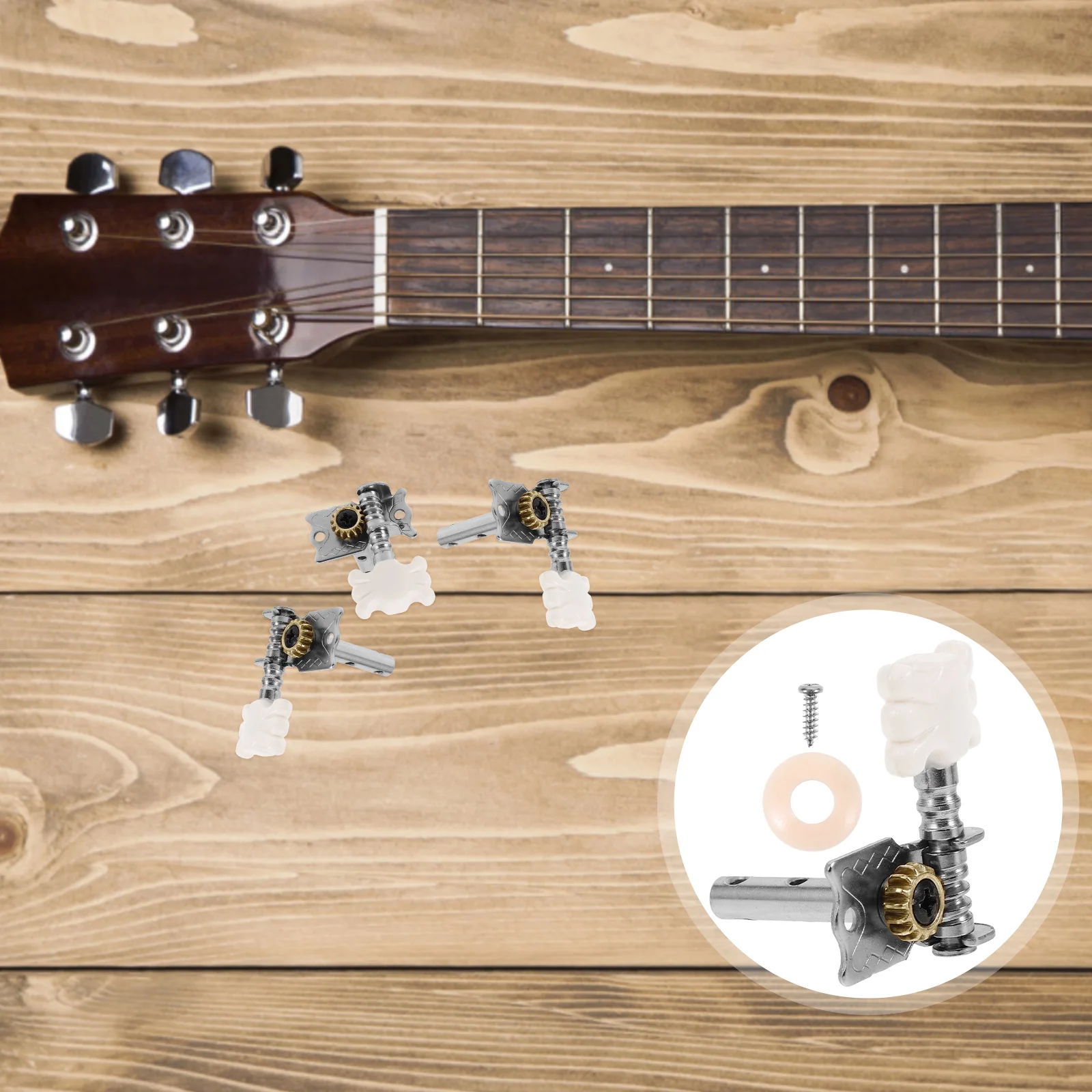 Acoustic Guitar Pegs Classical Tuner Component Tuning Vintage Metal Tuners Amplitude Modulation Machine Heads Golden Gear