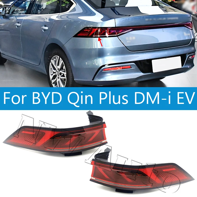 Taillight Brake Light For BYD Qin Plus DM-i EV Rear Bumper Outer Taillight Brake Light