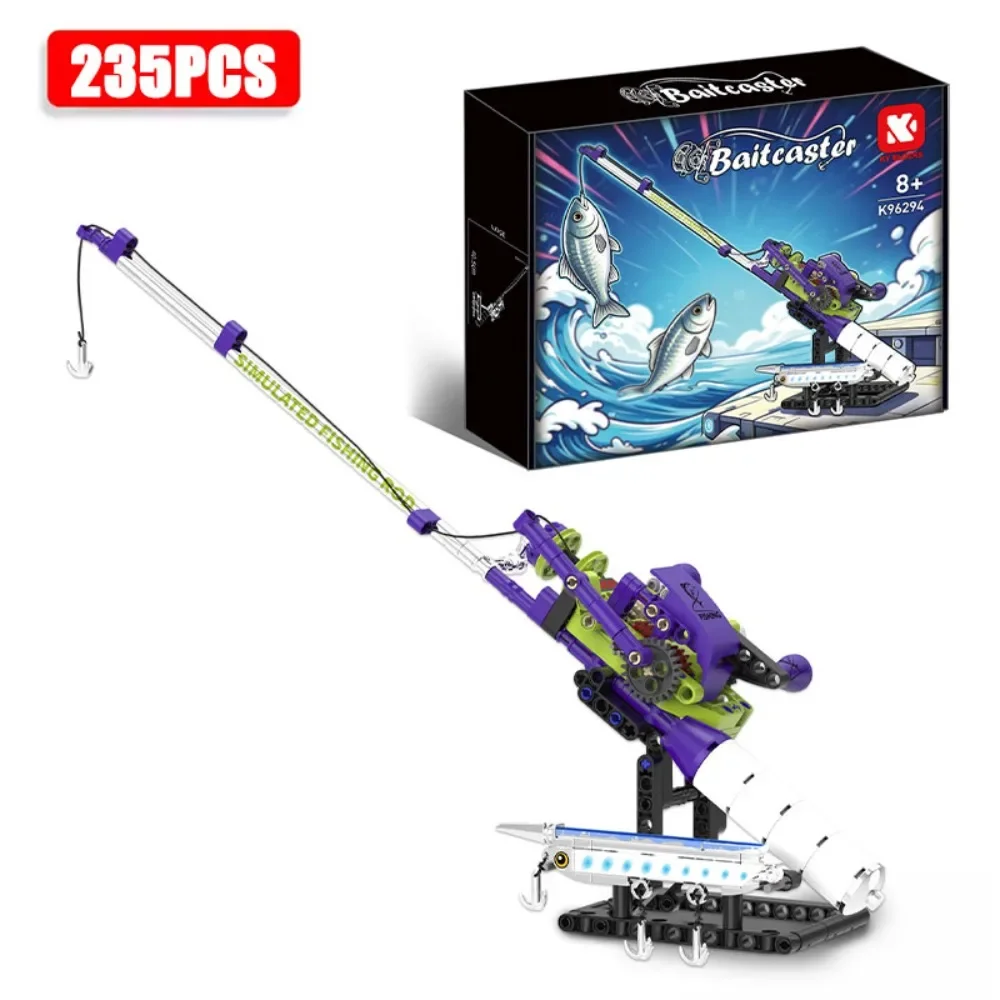 Mini Fishing Rod Construction Building Blocks Leisure City Home Decoration Bricks Creative Puzzle Toy Gift For Children