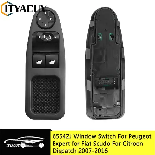 6554.ZJ 6554ZJ 13 pines botón de interruptor de ventana eléctrica de coche para Fiat Scudo para Citroen Dispatch Jumpy para Peugeot Expert 2007-2016