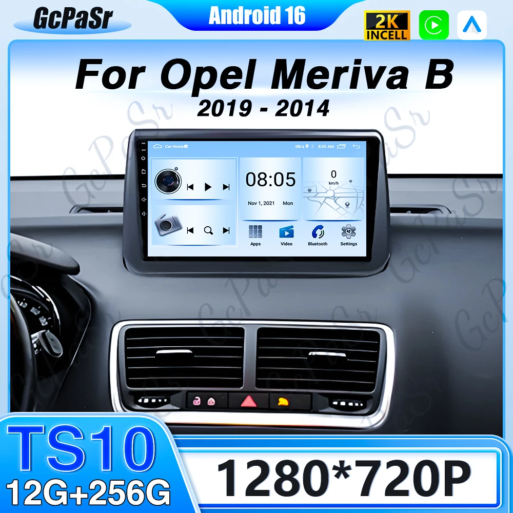 

Android 16 For Opel Meriva B 2009-2014 Car Radio Multimedia Video Player Navigation GPS Android 13 No 2din dvd WIFI