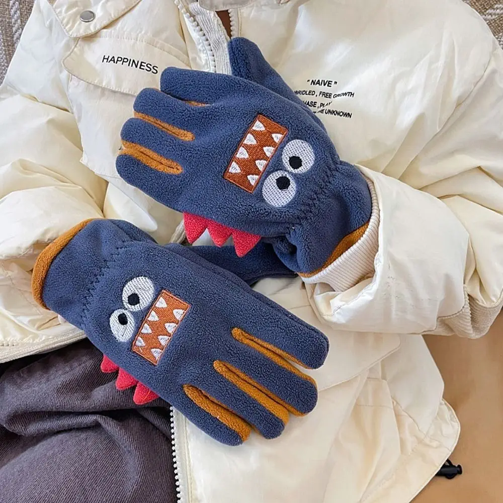 Koude-Proof Winterhandschoenen Voor Kinderen Voor 6-12y Winddichte Handschoenen Volledige Vingerhandschoenen Fleece Wanten Fietsende Skihandschoenen