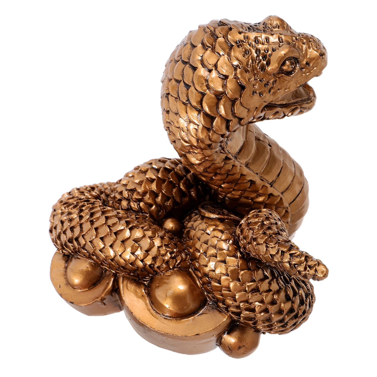 

Desktop Resin Snake Ornament Realistic Zodiac Statue for Home Office Garden Decor Lightweight Simulated Serpent Craft for Party