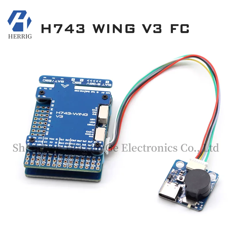 

H743 WING V3 Fixed-Wing Flight Controller 2-8S Dual Gyroscope Supports Dual Cameras