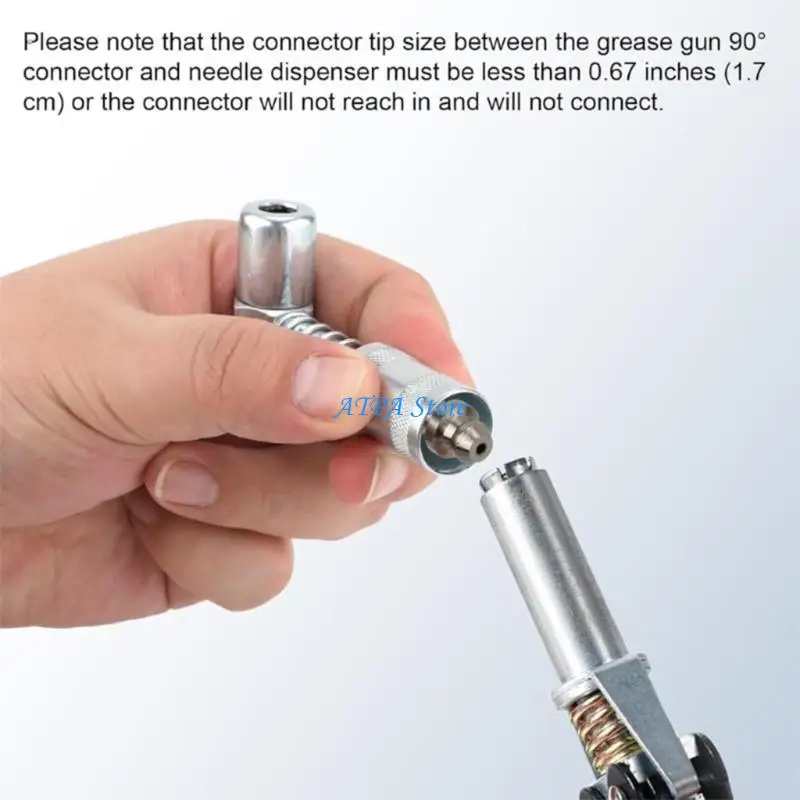 

U13C Lubrication Coupler Connector Grease Injectors Quick Adapter With Flexible Extension Hose for Hard To Reach Area