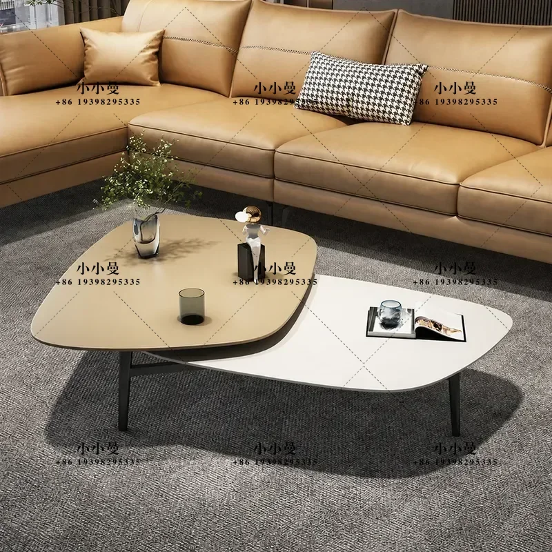 Nordic Oval Solid Wood Coffee Table Modern Simple Living Room Tea Table Creative Negotiation Desk Home Furniture Free
