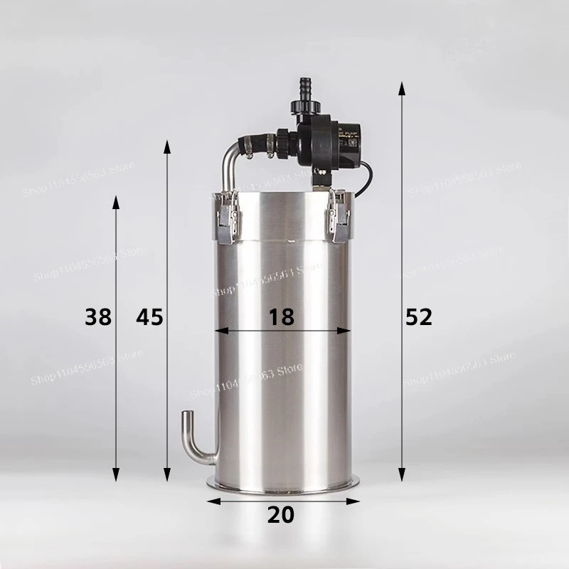 10L Premium External Aquarium Filter Fresh Water Stainless Steel Tank Filter