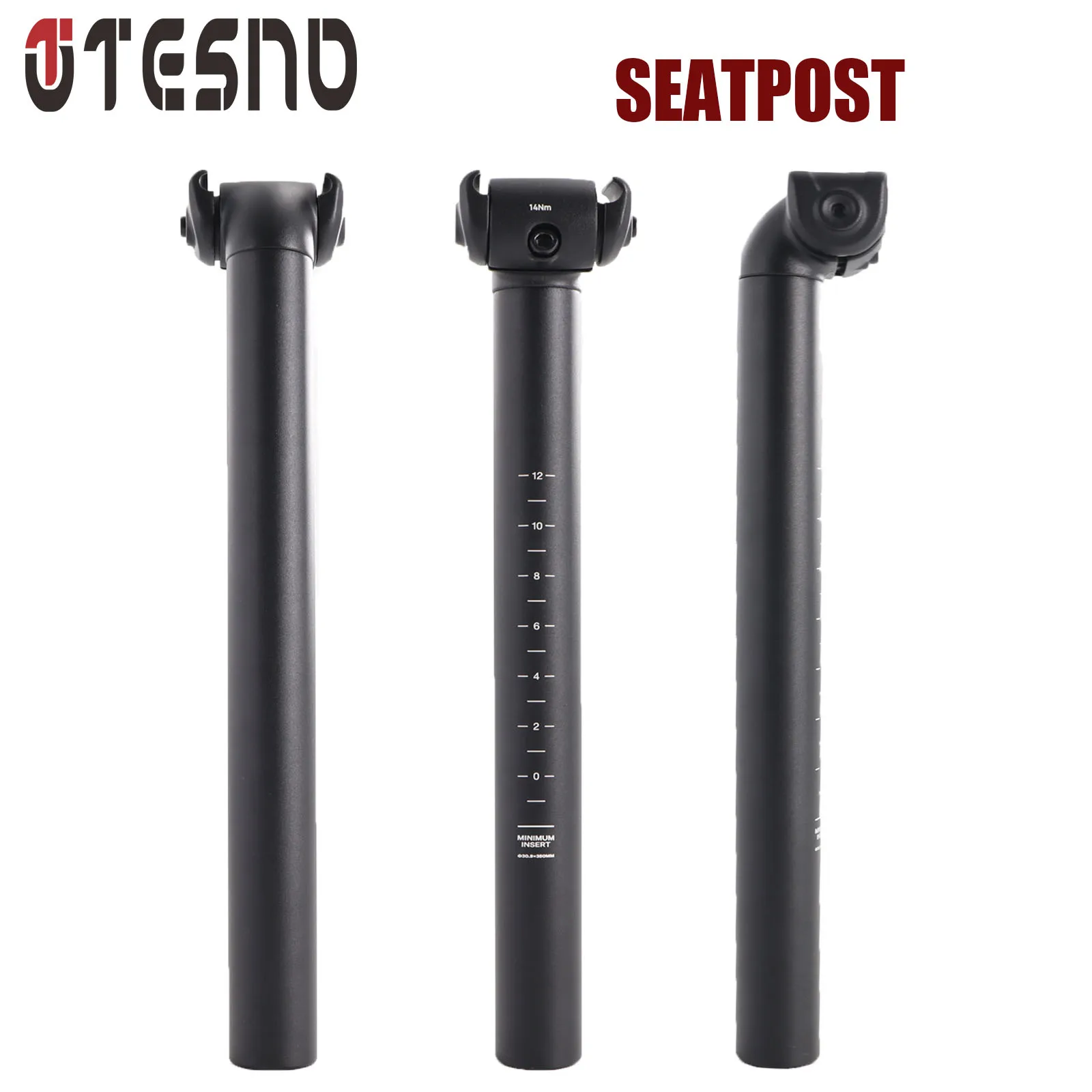 TESNO Bicycle Seatpost Road MTB Mountain Ultralight Aluminum Alloy Bike Seat Tube Seat Post 27.2/30.9/31.6mm*350mm Cycling Parts