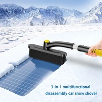 Car snow removal and cleaning tools, snow brushes, defrosting and de-icing shovels, extendable multi-functional snow shovels