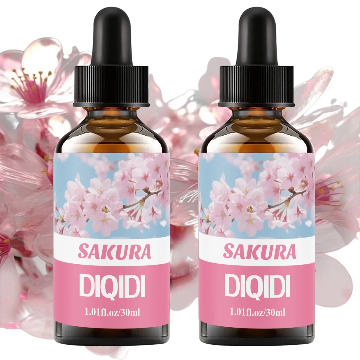 

2Pcs Sakura Essential Oil Set, Christmas Essential Oil, Aromatherapy Home Fragrance Oil, Diffuser, Humidifier, Multi-Function