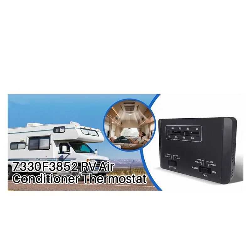ABXN-For Mach Series 6-Wire RV Thermostat 7330F3852, 7330G3351 Single Stage Heating/Cooling Control Unit 12V DC